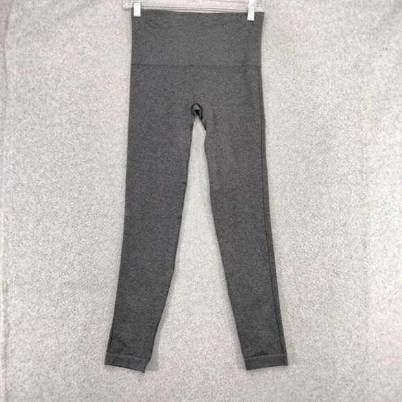 Spanx Ankle Leggings Wmns M Compression Gray High Rise Wide Band Yoga Running - Picture 1 of 13